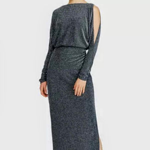 Lauren Ralph Lauren Metallic Chevron Gown